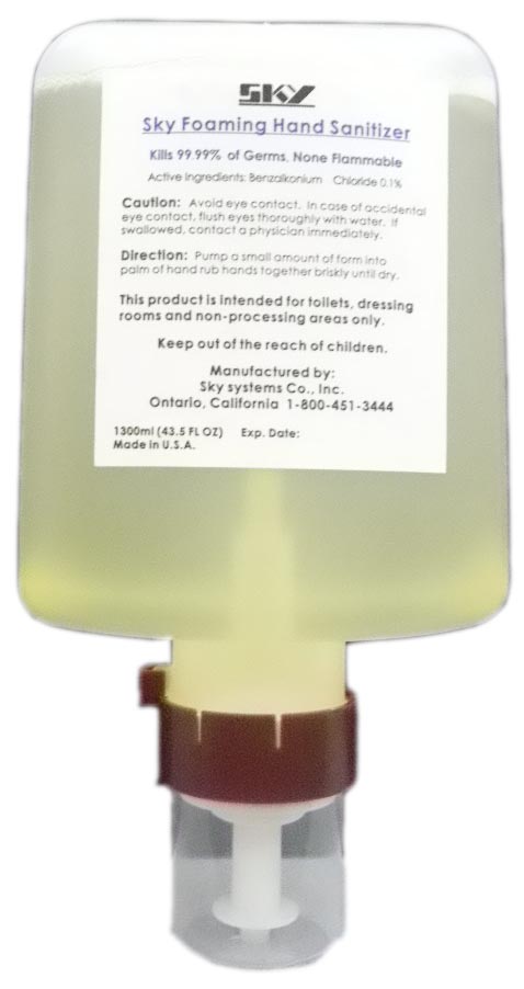 (image for) SKY Derma San Foam Hand Sanitizer 1300ml, case of 3